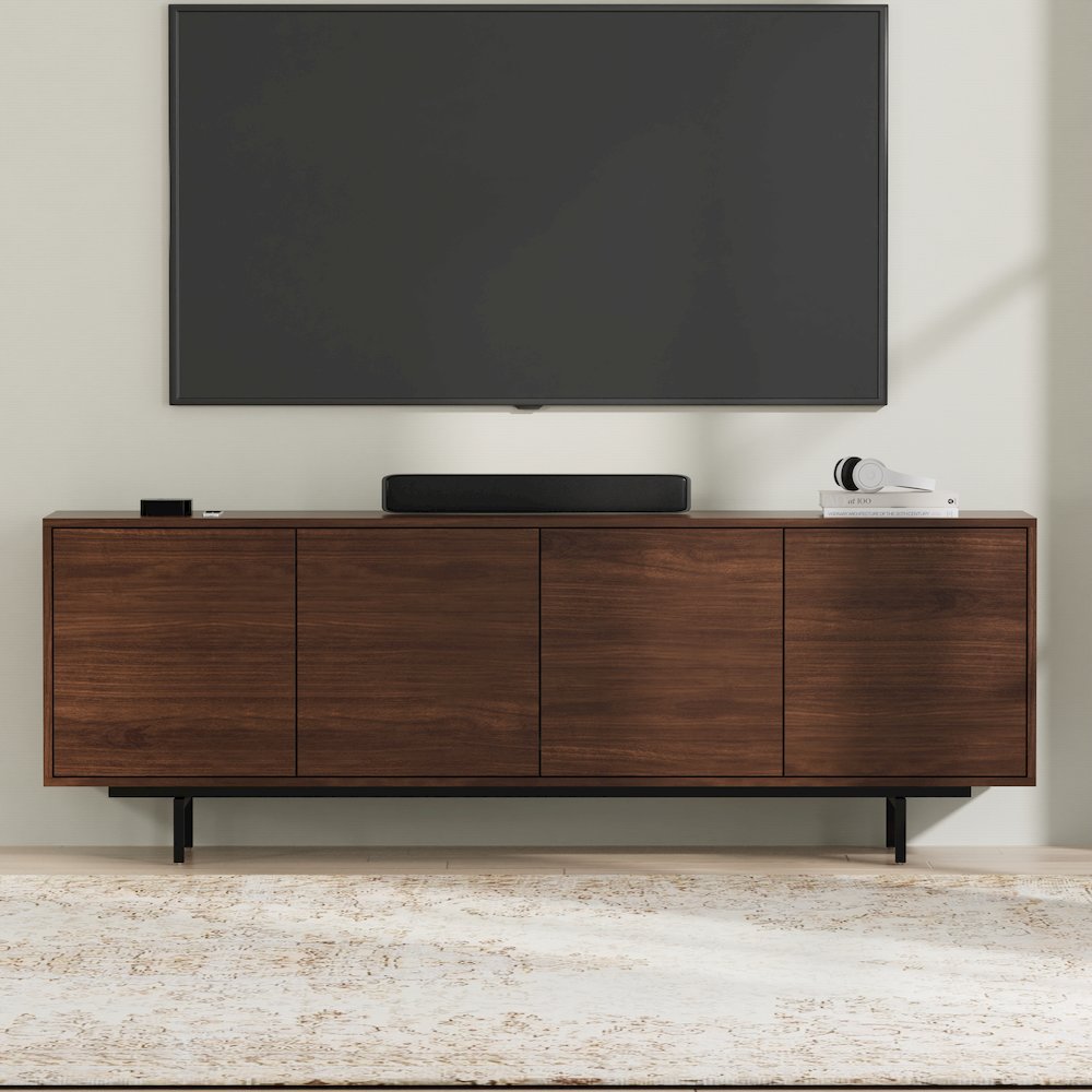 Graysen Walnut Laminate 4 Door TV Console