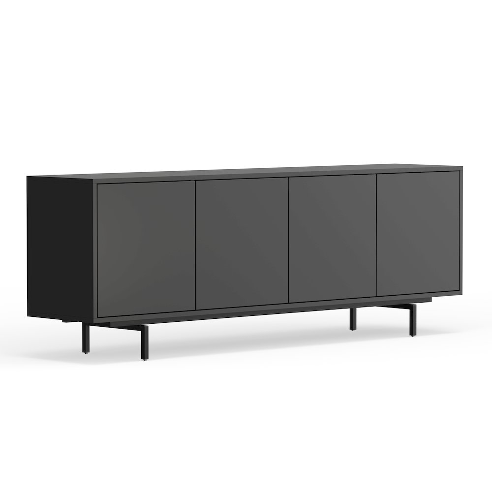 Graysen Black Laminate 4 Door TV Console