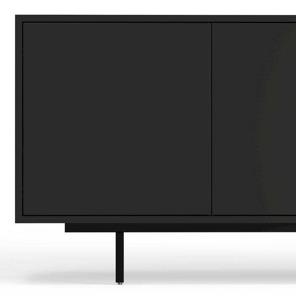 Graysen Black Laminate 4 Door TV Console