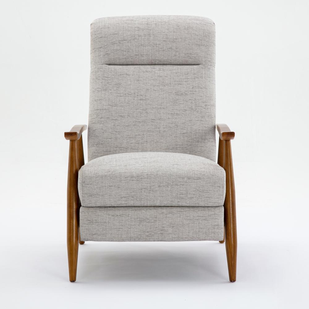 Terni Wood Arm Push Back Recliner in Performance Fabric – Sea Oat