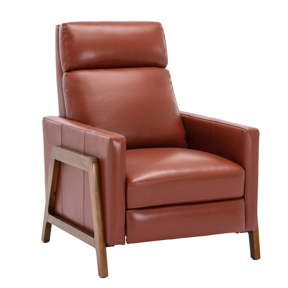 Reed Leather Push Back Recliner – Caramel
