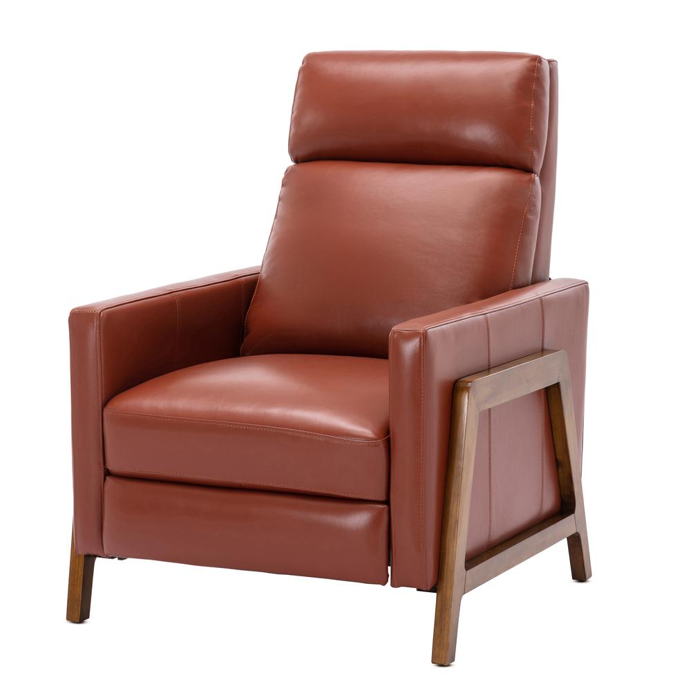 Reed Leather Push Back Recliner – Caramel