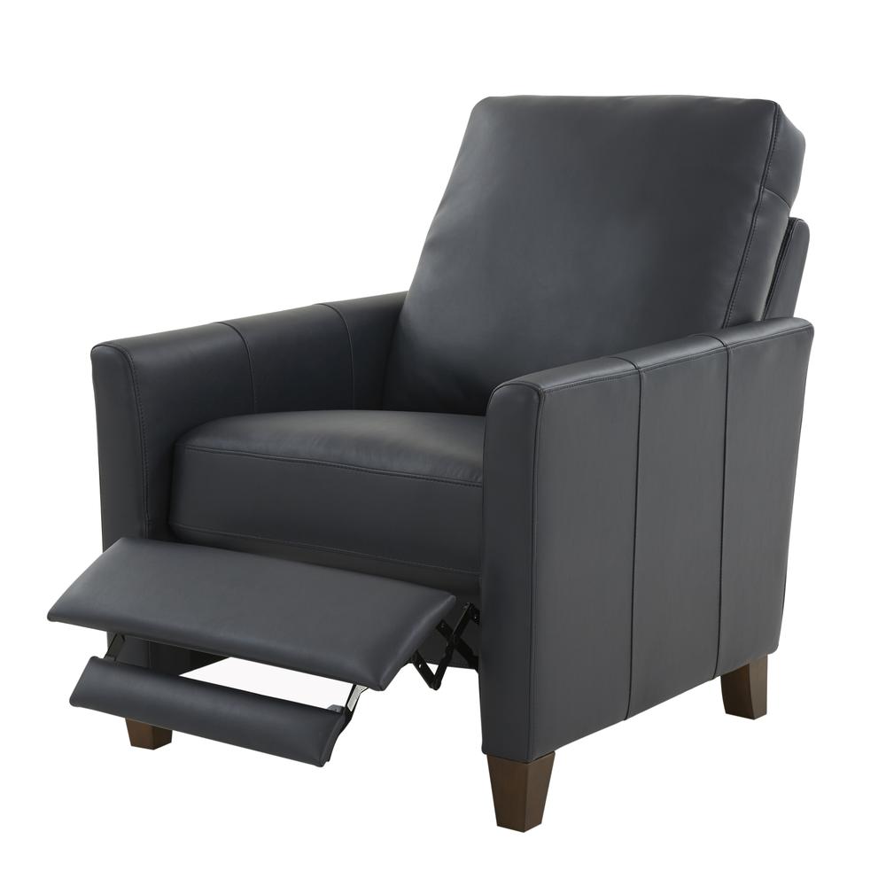 Penny Midnight Blue Faux Leather Modern Recliner