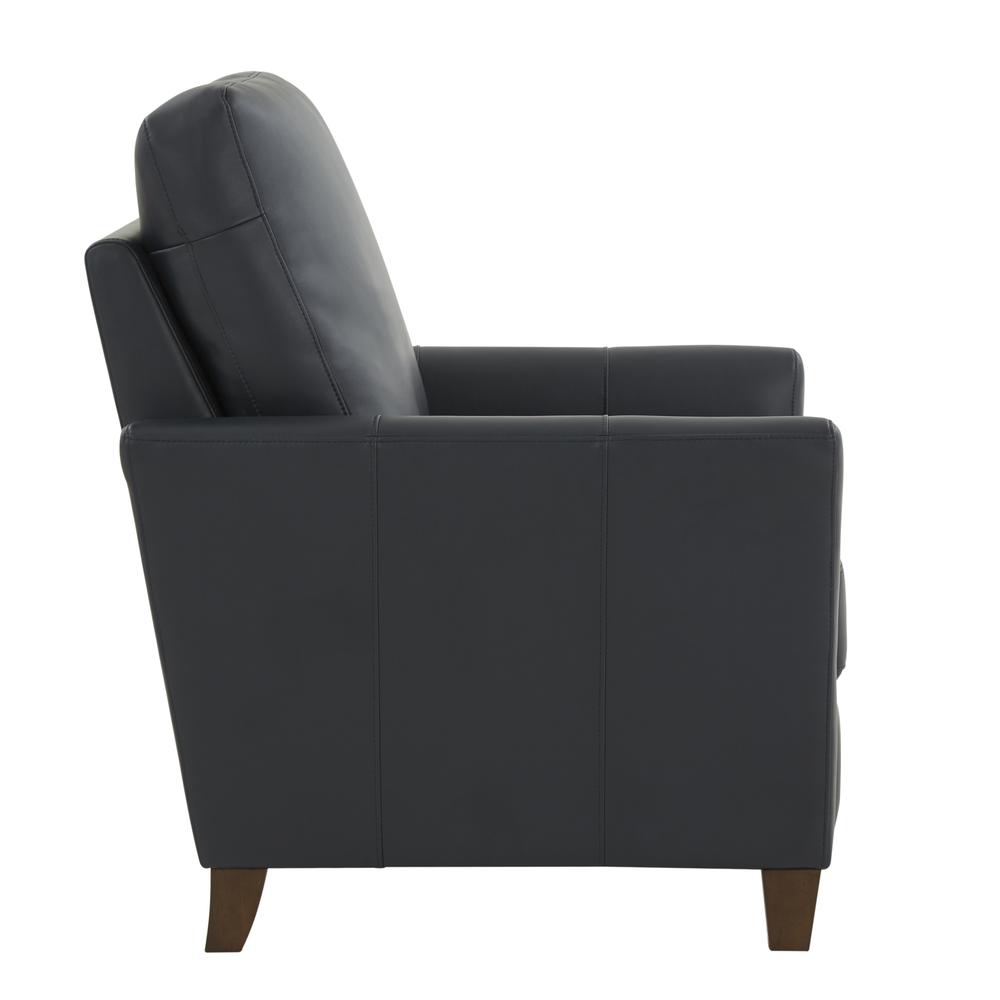 Penny Midnight Blue Faux Leather Modern Recliner