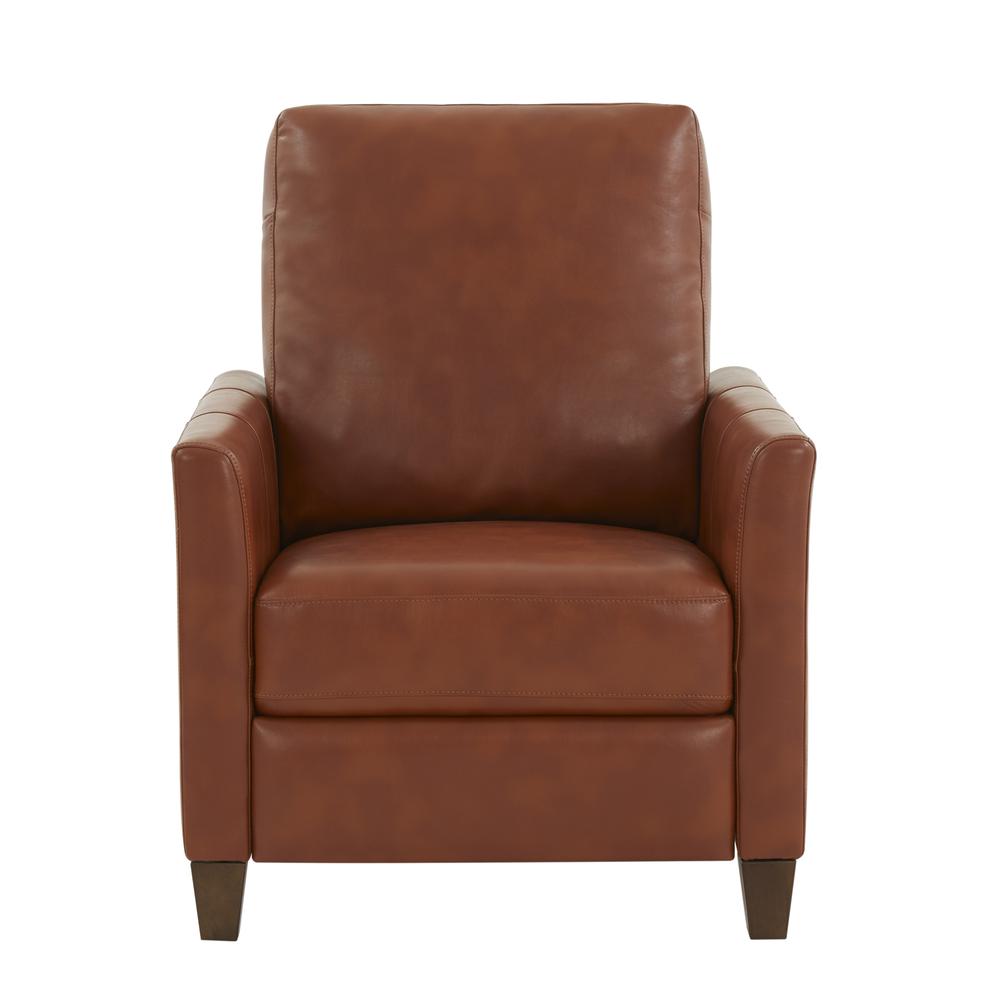 Penny Caramel Faux Leather Modern Recliner