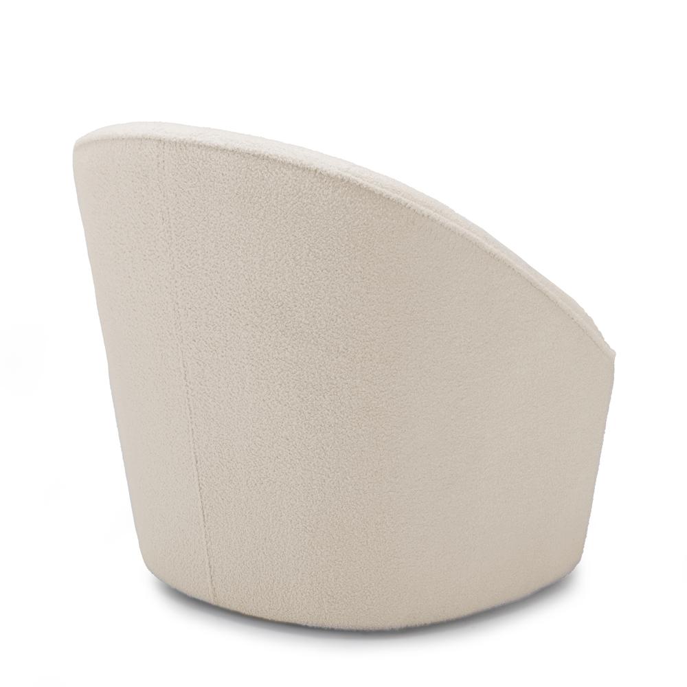 Andria Boucle Swivel Chair – Milky White