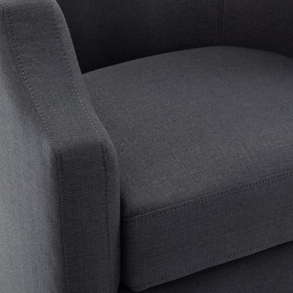 Infinity Ashen Grey Swivel Glider Barrel Chair