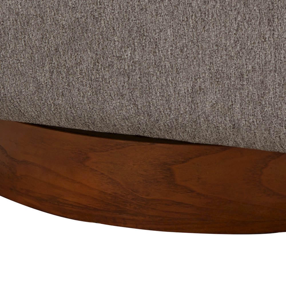 Muriel Gray Mist Fabric Wood Base Swivel Chair