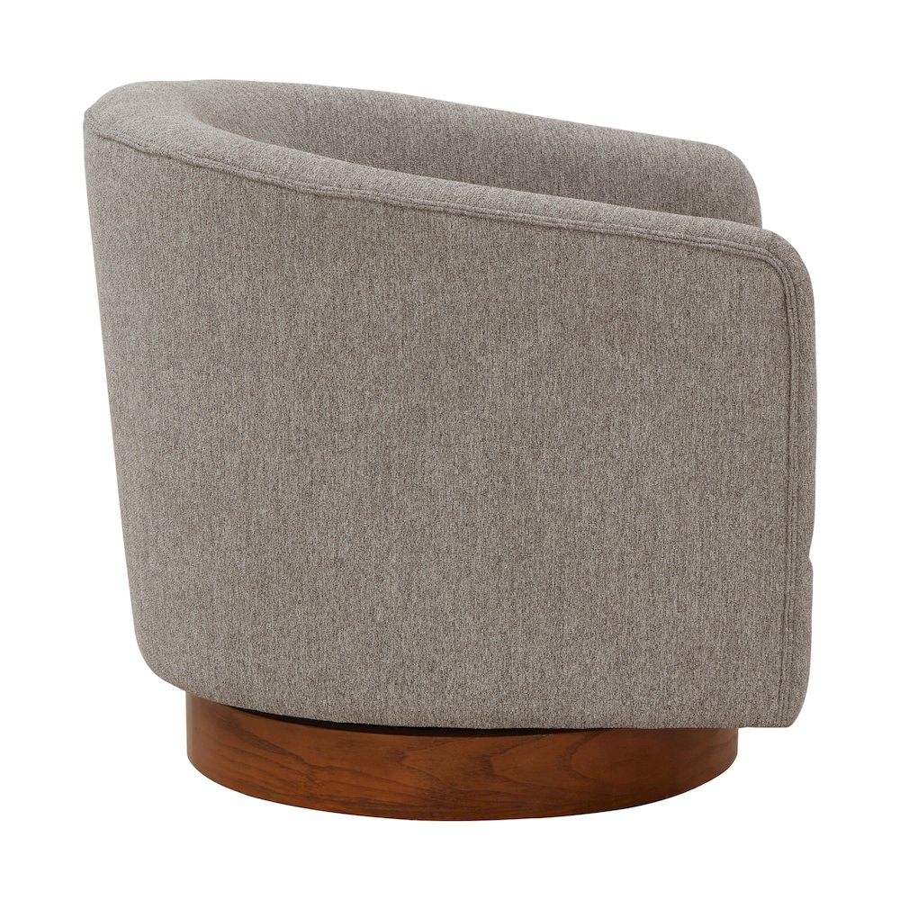 Muriel Gray Mist Fabric Wood Base Swivel Chair
