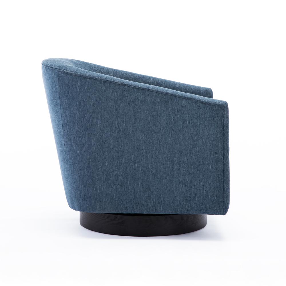 Geneva Cadet Blue Wood Base Swivel Chair
