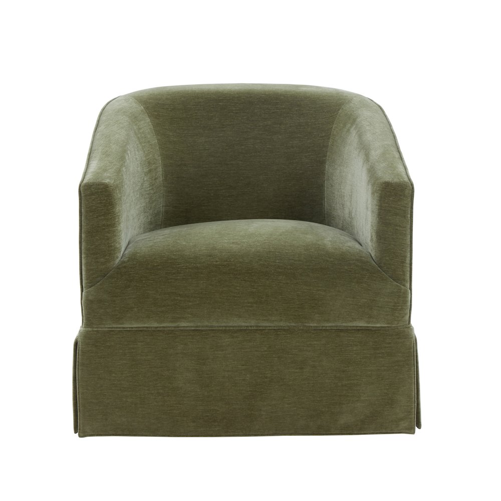 Elm Caper Skirted Swivel Chair