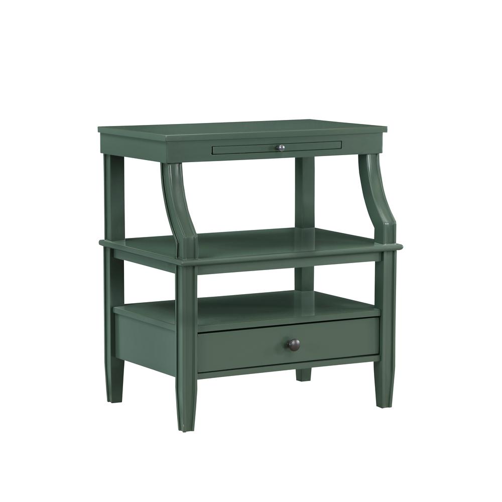 Newton Vintage Green Storage Nightstand