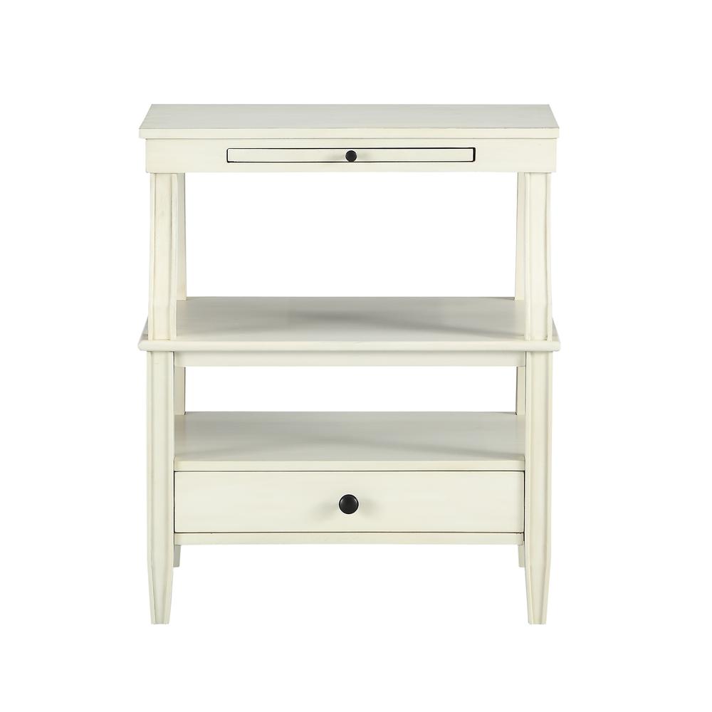 Newton Antique White Storage Nightstand