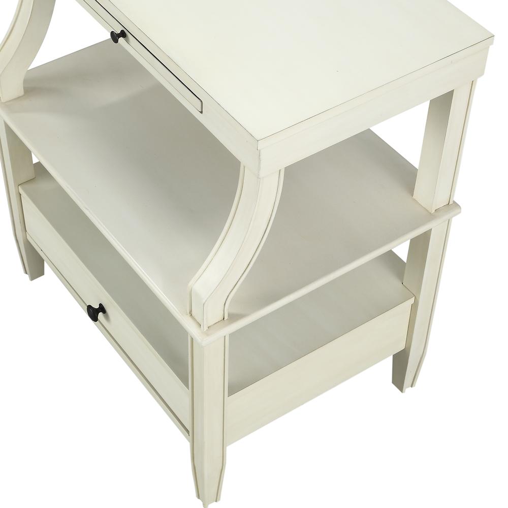 Newton Antique White Storage Nightstand