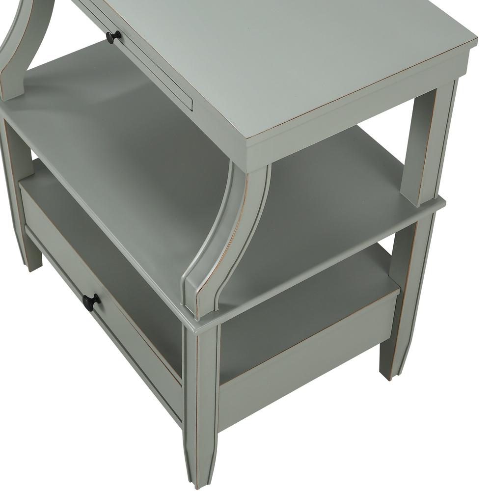 Newton Antique Grey Storage Nightstand