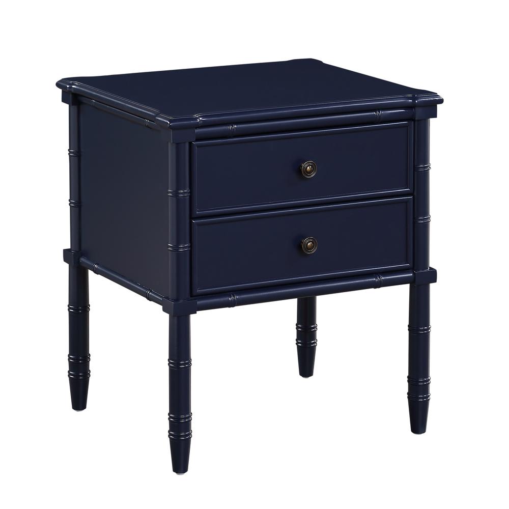 Ellison 2 Drawer Nightstand – Midnight Blue