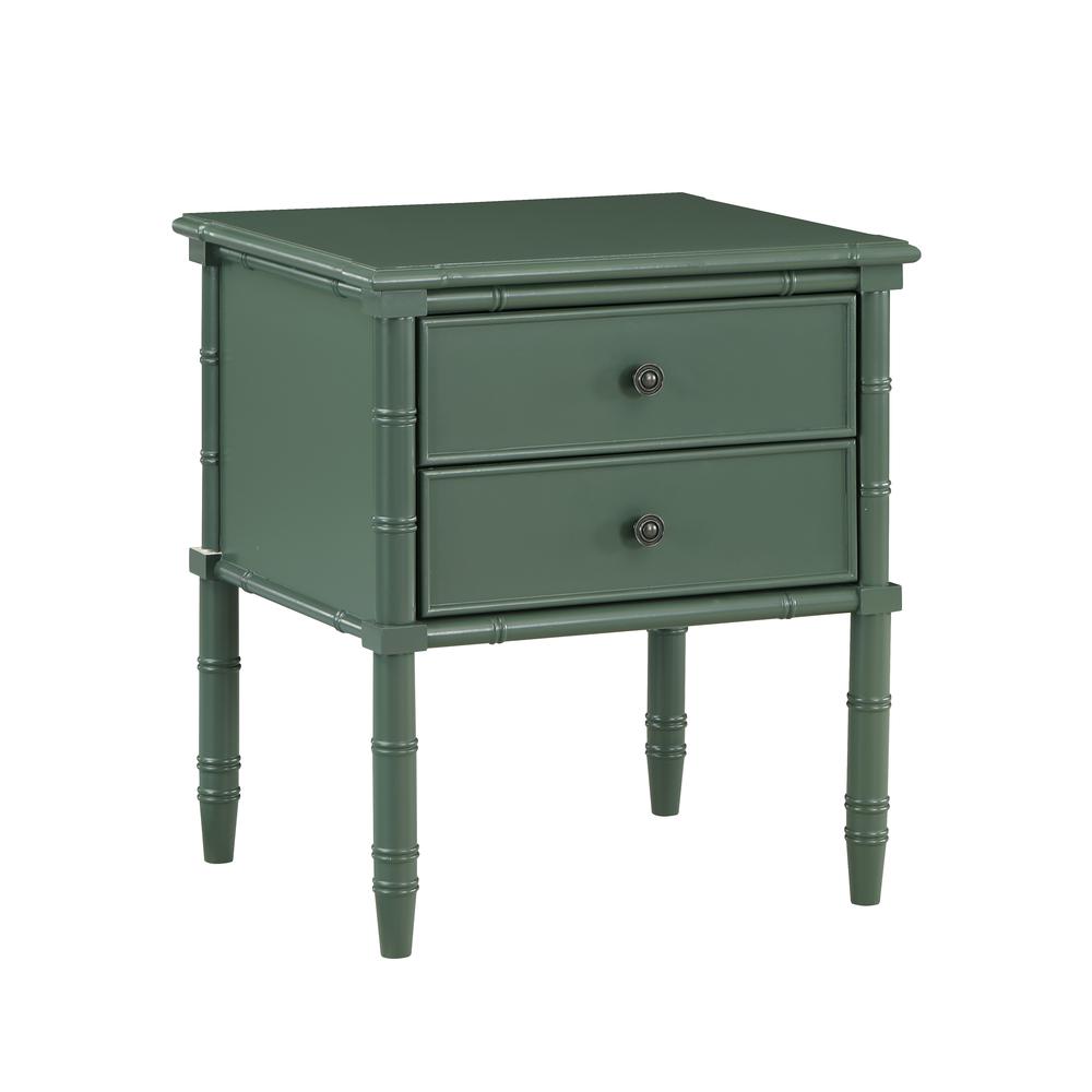 Ellison 2 Drawer Nightstand – Vintage Green