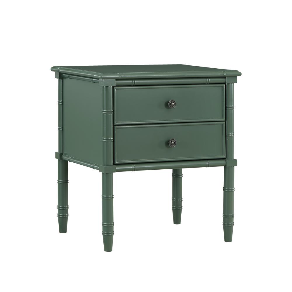 Ellison 2 Drawer Nightstand – Vintage Green