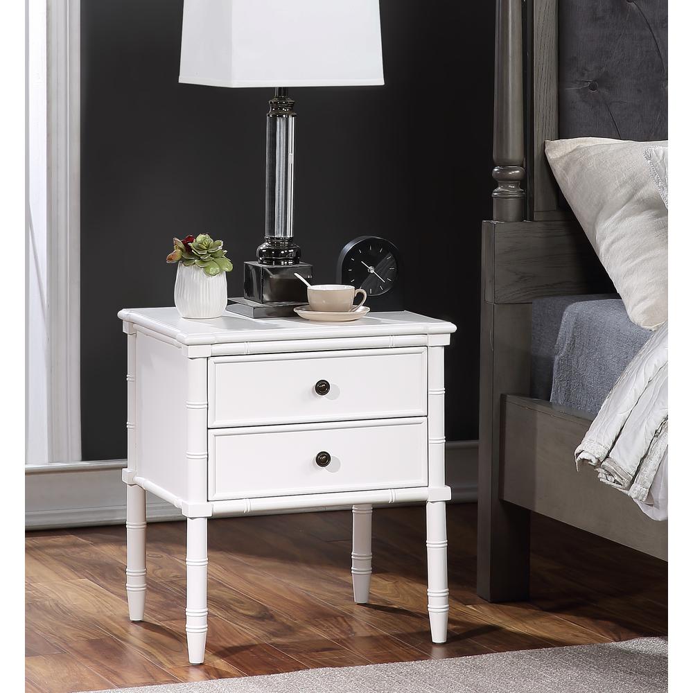 Ellison 2 Drawer Nightstand – White