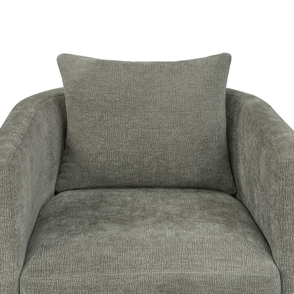 Sheldon Grey Swivel Barrel Chair