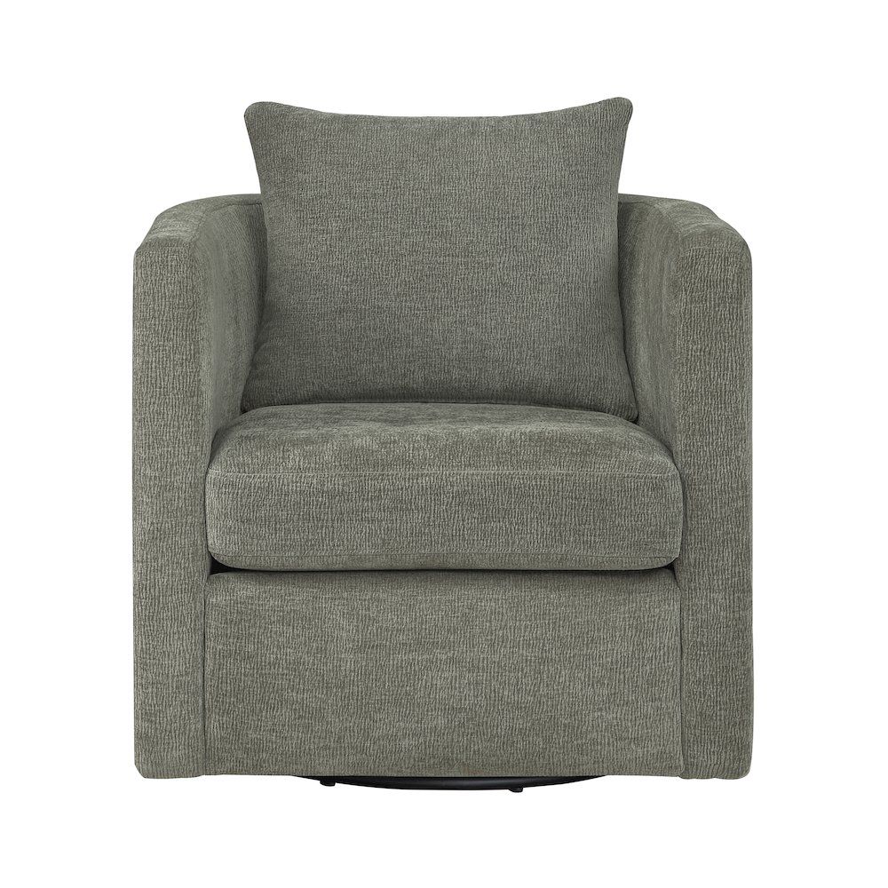 Sheldon Grey Swivel Barrel Chair