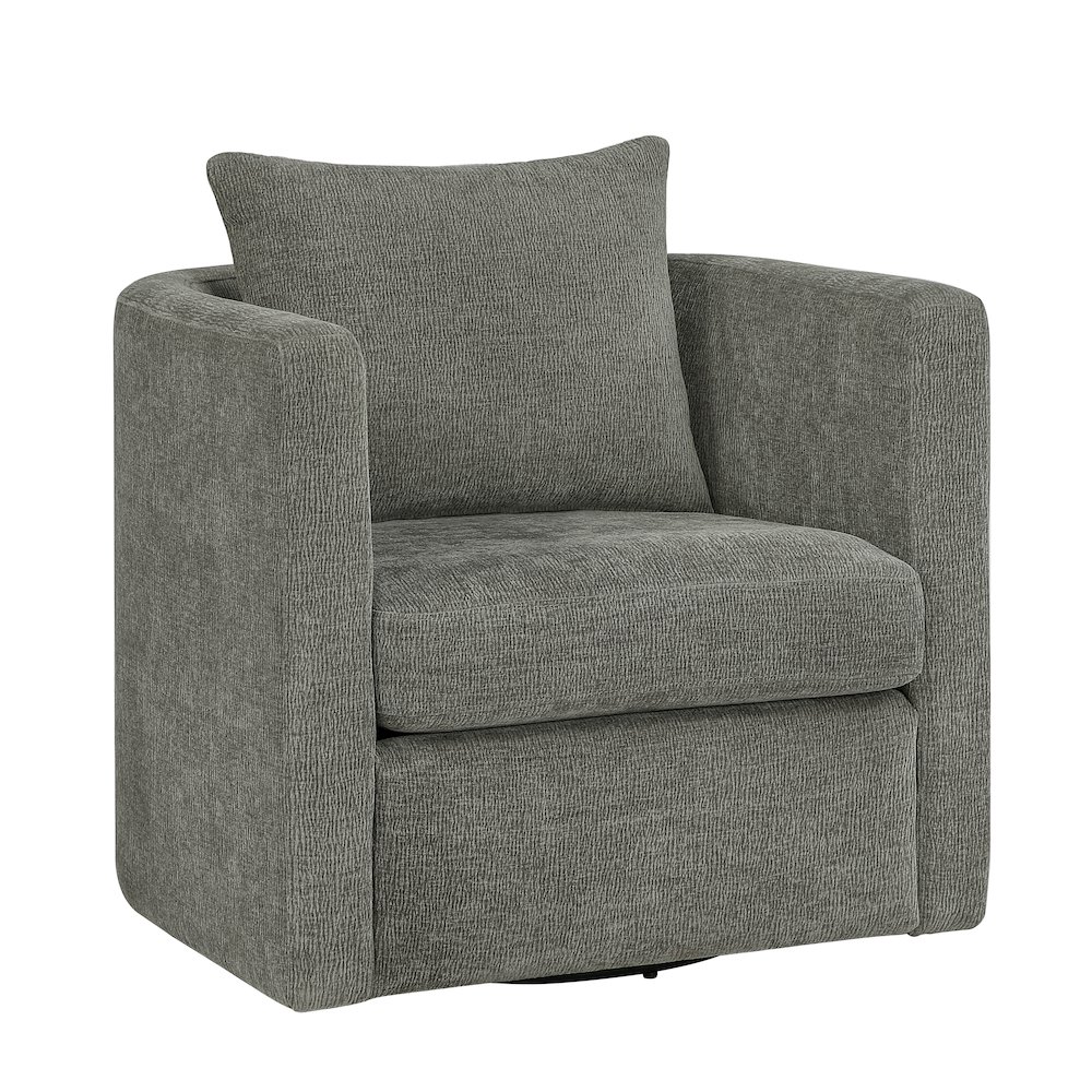Sheldon Grey Swivel Barrel Chair