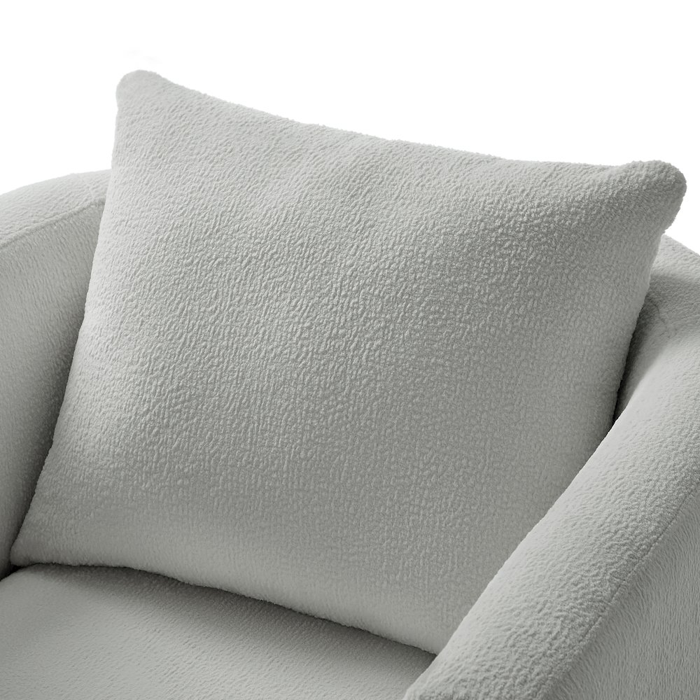 Sheldon Grey Performance Fabric Swivel Barrel Chair