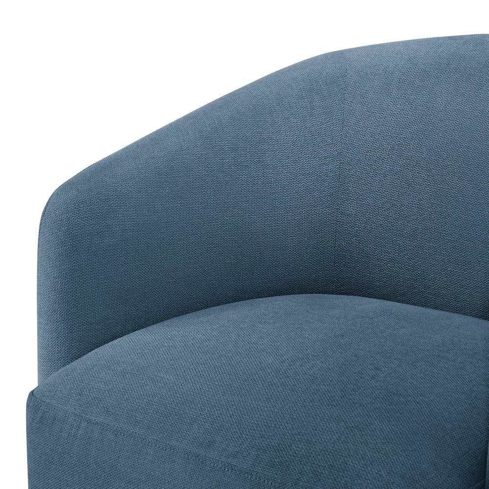 Amhurst Blue Swivel Barrel Chair