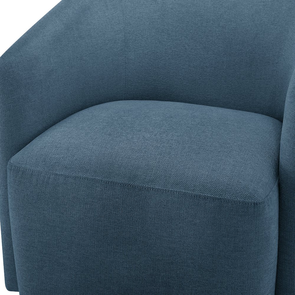 Amhurst Blue Swivel Barrel Chair
