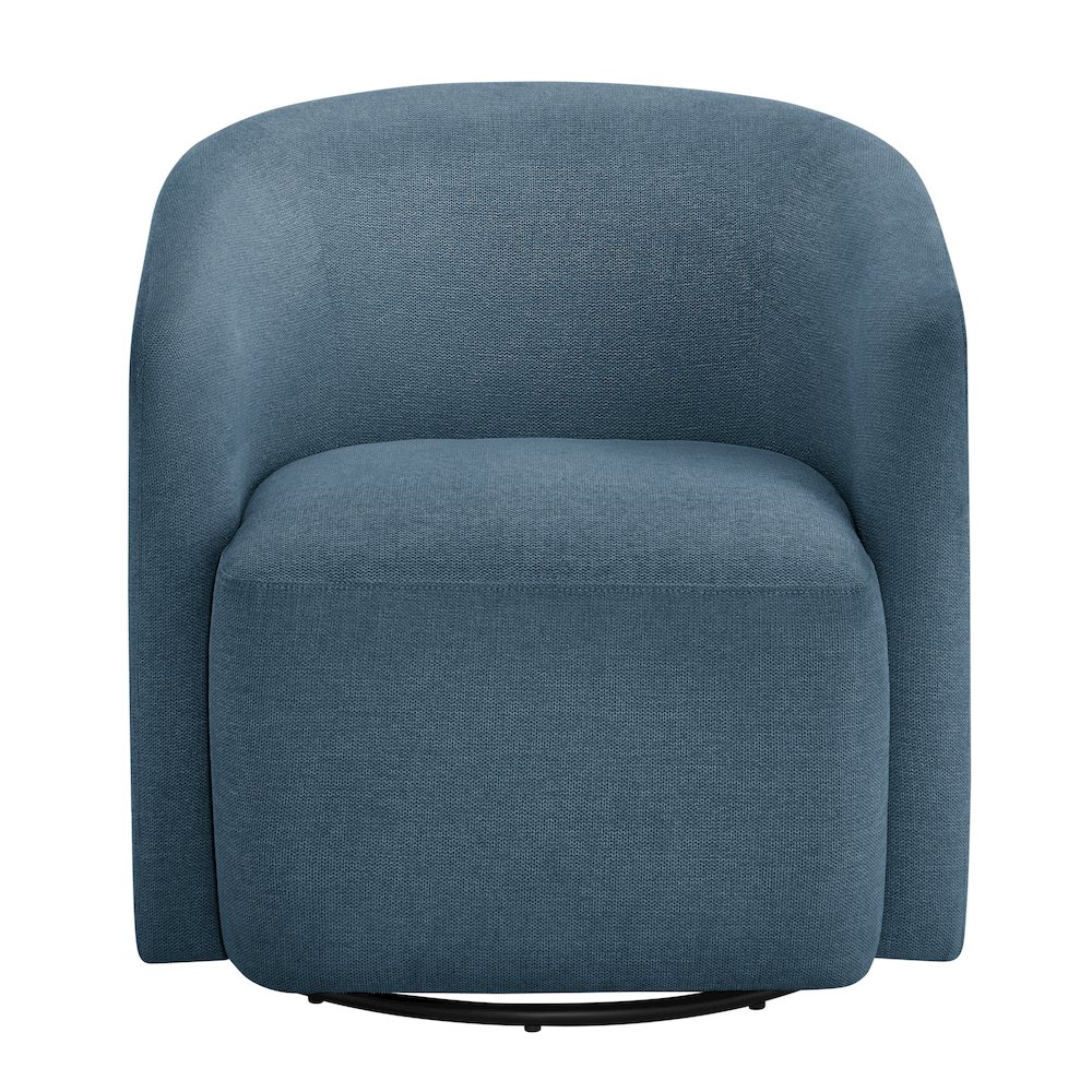Amhurst Blue Swivel Barrel Chair
