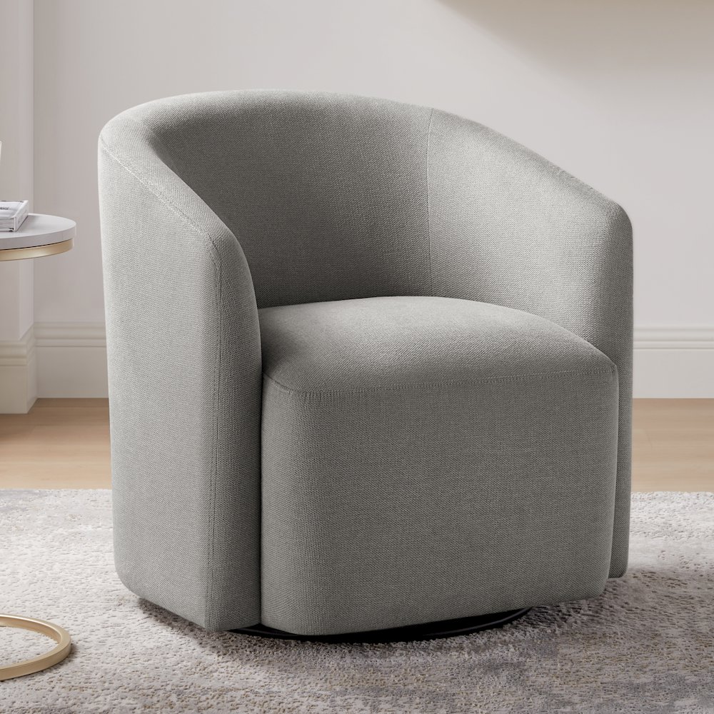 Amhurst Grey Swivel Barrel Chair