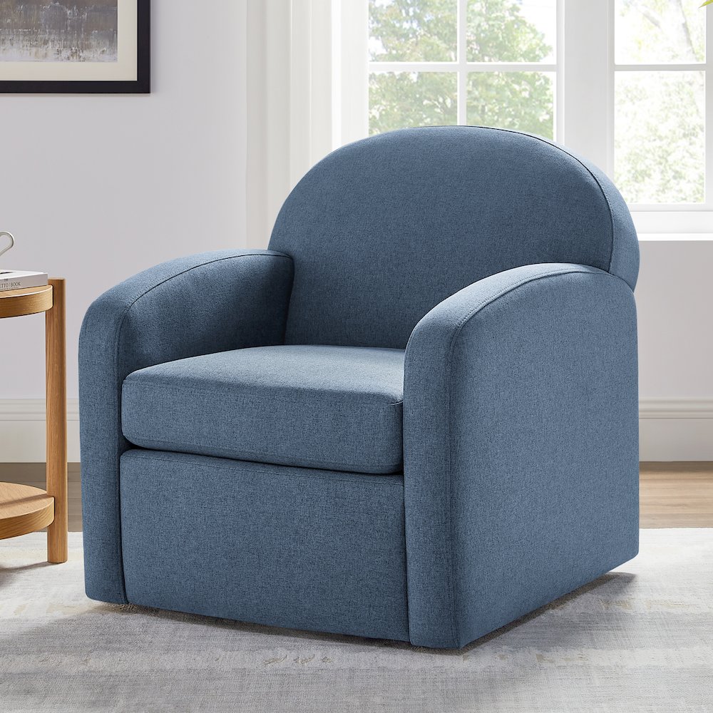 Elkhart Blue Swivel Chair