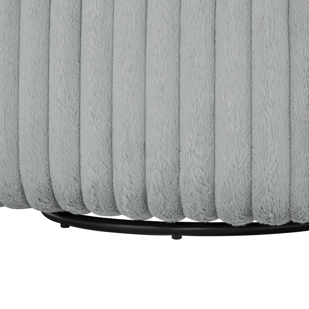 Audrey Ultra Plush Wide Cord-like Swivel Barrel Chair