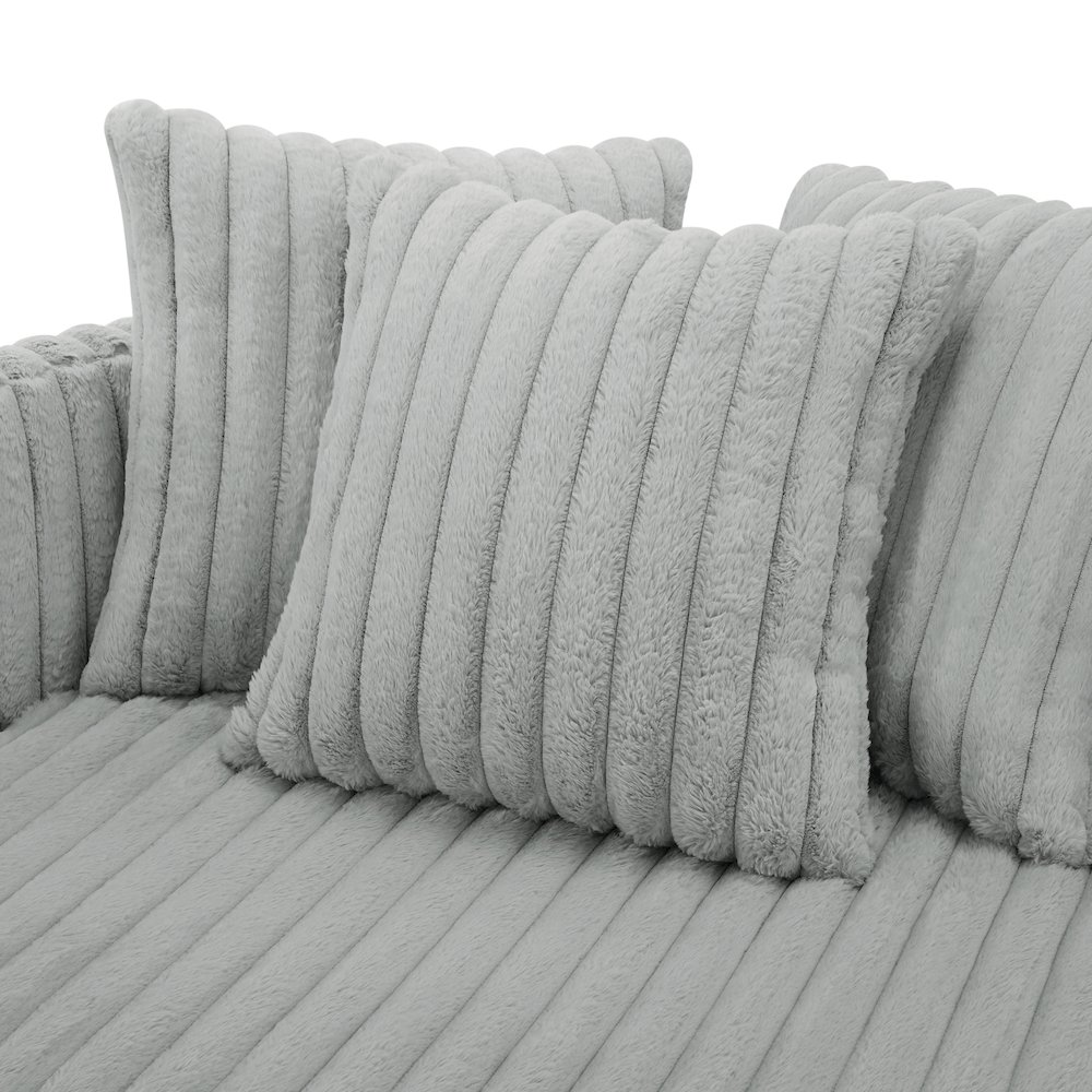 Meryl Ultra Plush Wide Cord-like Oversized Swivel Barrel Chair