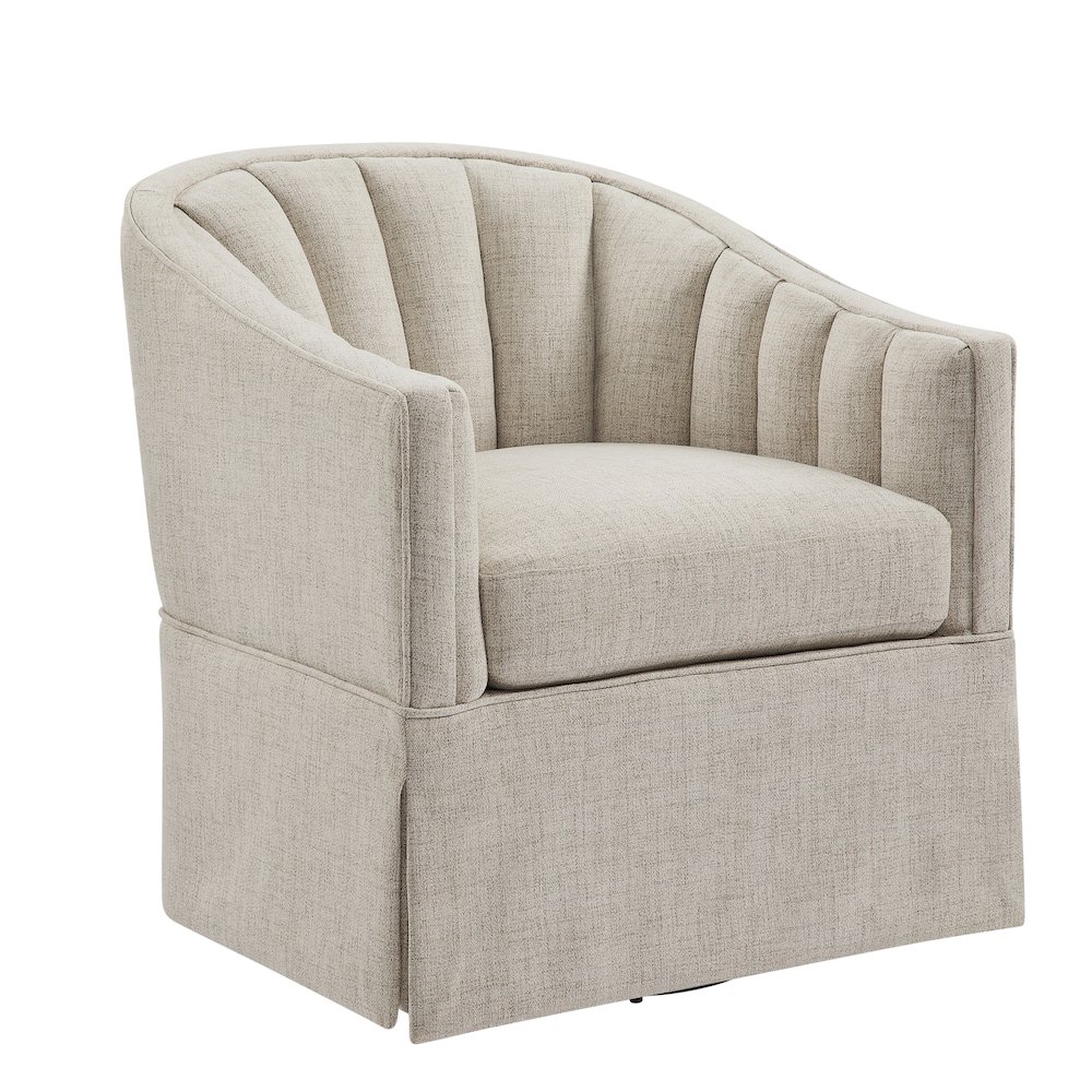 Sanibel Skirted Swivel Accent Chair