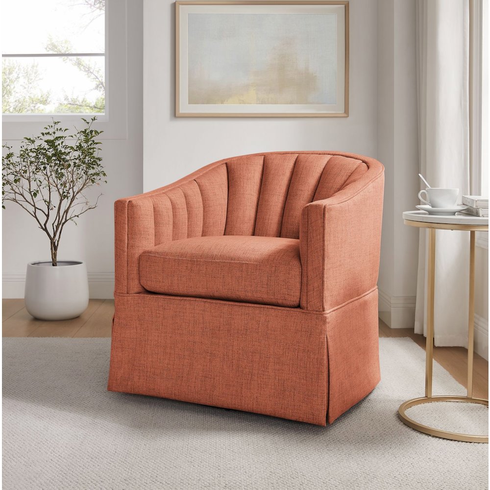 Sanibel Skirted Swivel Accent Chair