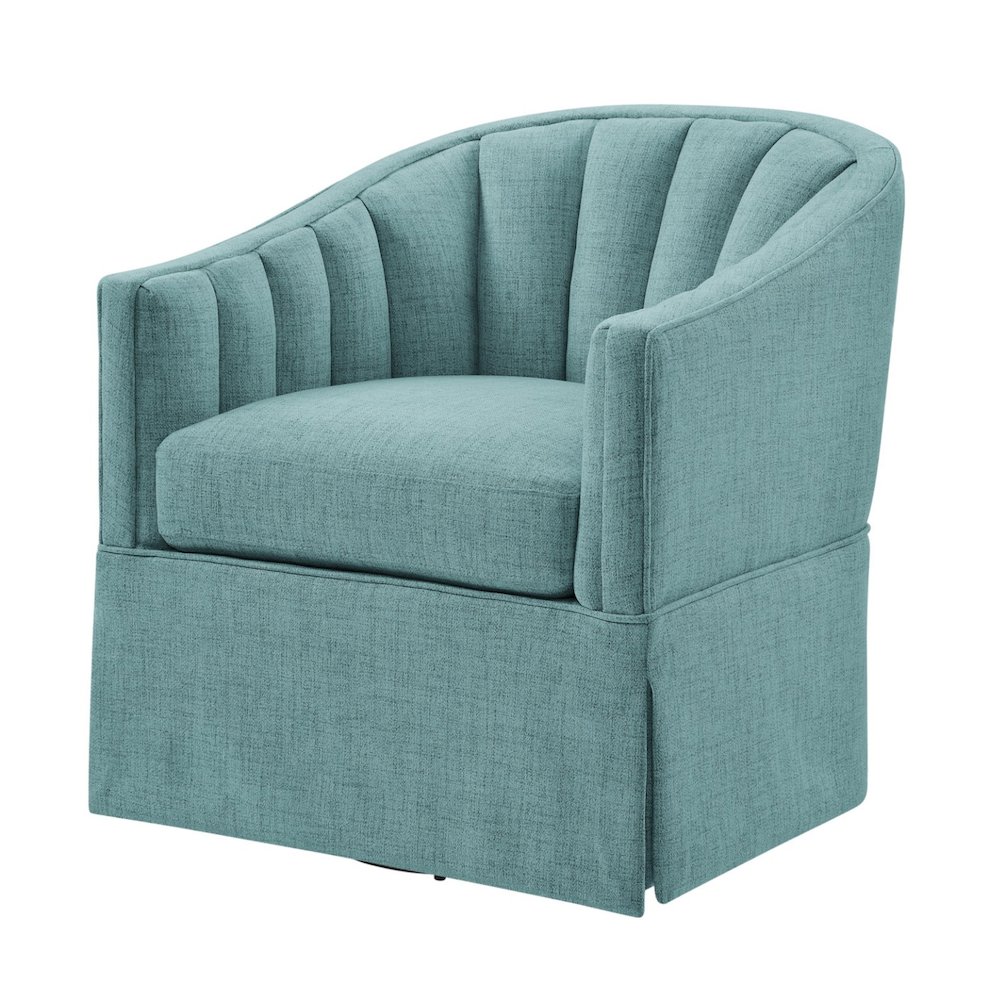 Sanibel Skirted Swivel Accent Chair
