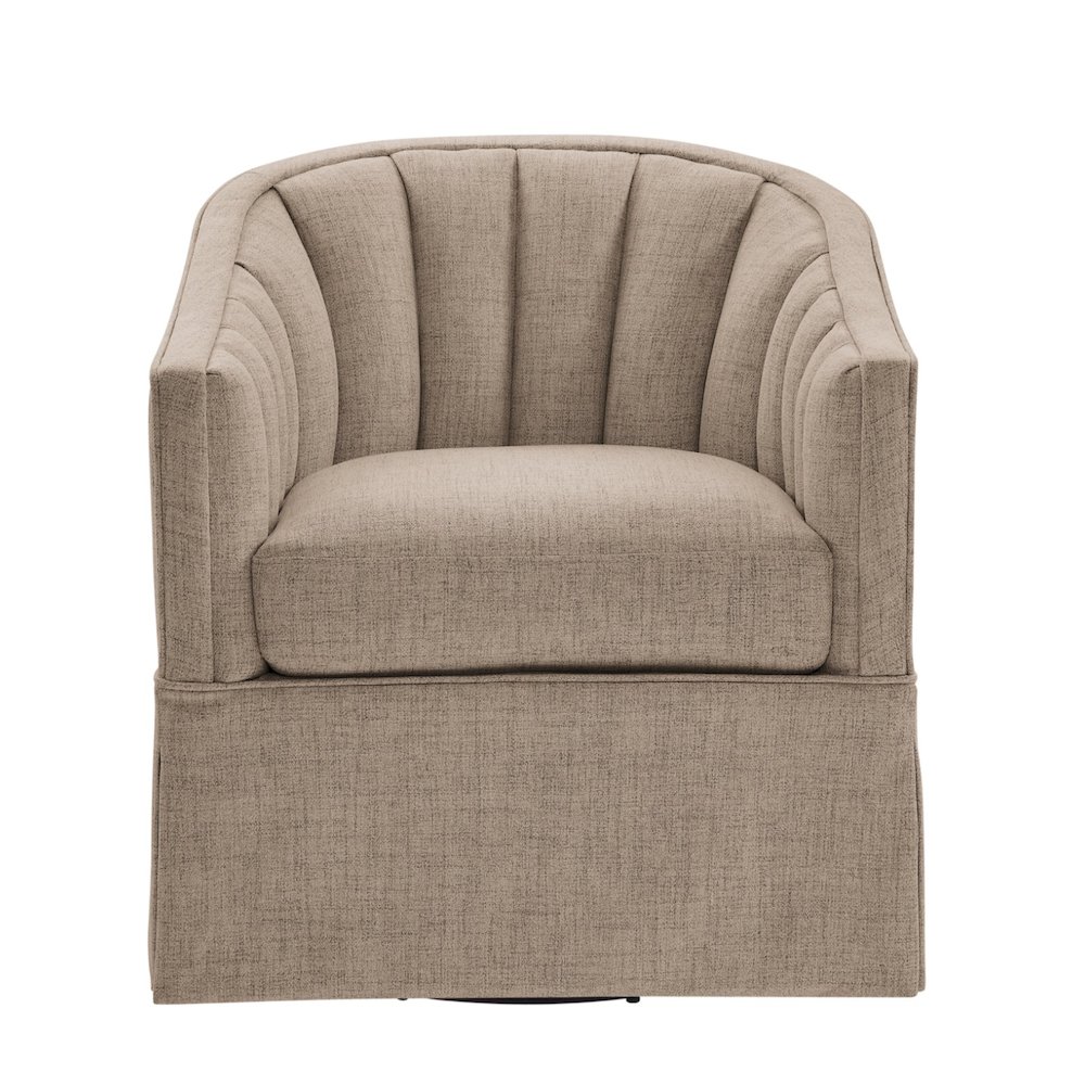 Sanibel Skirted Swivel Accent Chair