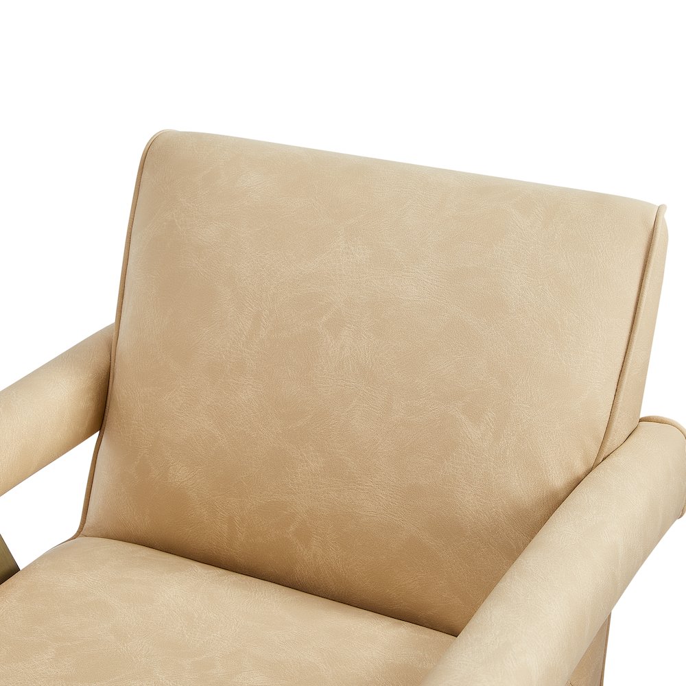 Navassa Modern Faux Leather Arm Chair – Sand
