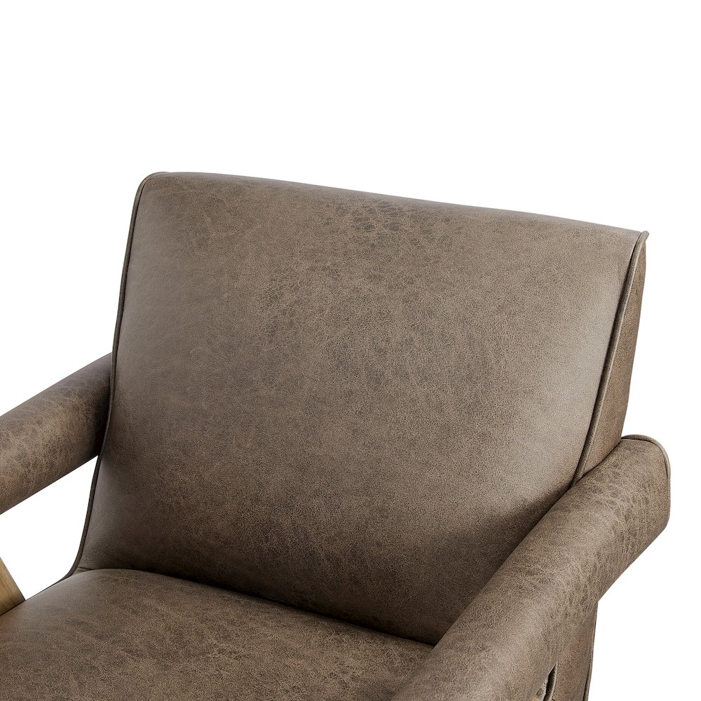Navassa Modern Faux Leather Arm Chair – Espresso