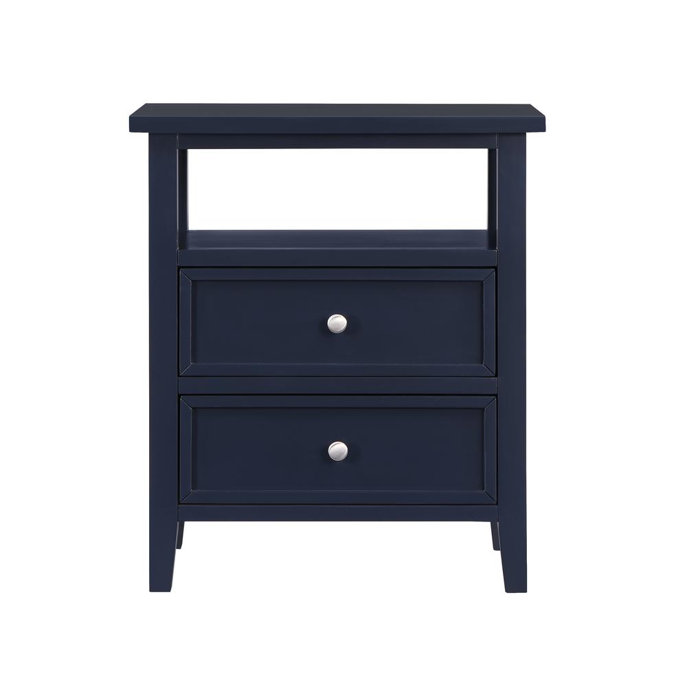 Walker Midnight Blue 2 Drawer Nightstand