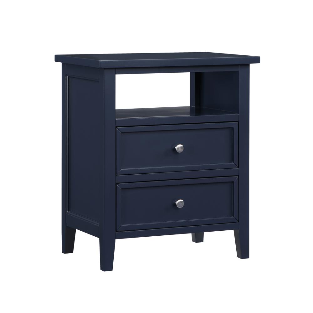 Walker Midnight Blue 2 Drawer Nightstand