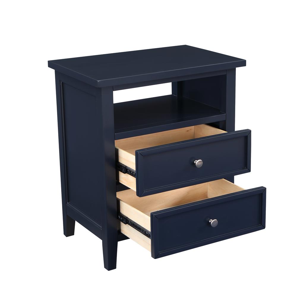 Walker Midnight Blue 2 Drawer Nightstand