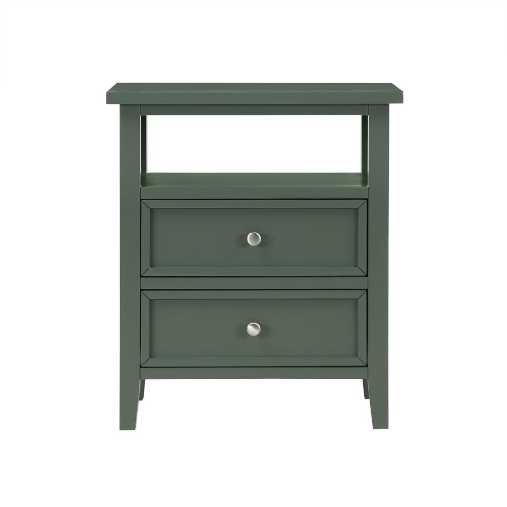 Walker Vintage Green 2 Drawer Nightstand