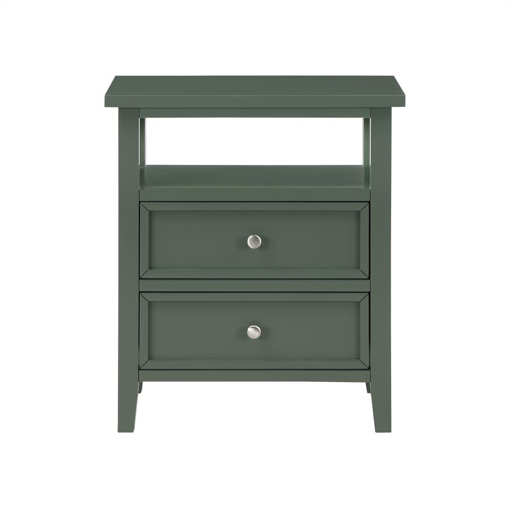 Walker Vintage Green 2 Drawer Nightstand