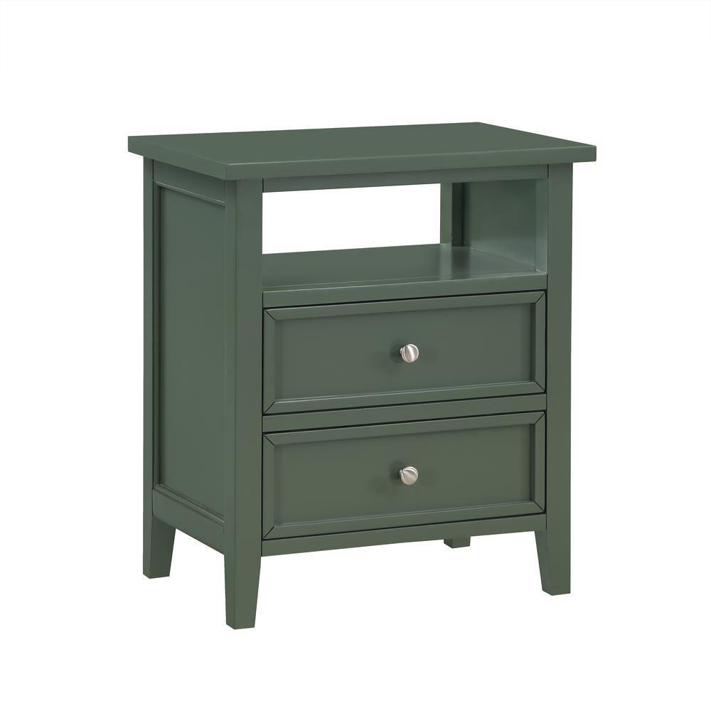 Walker Vintage Green 2 Drawer Nightstand