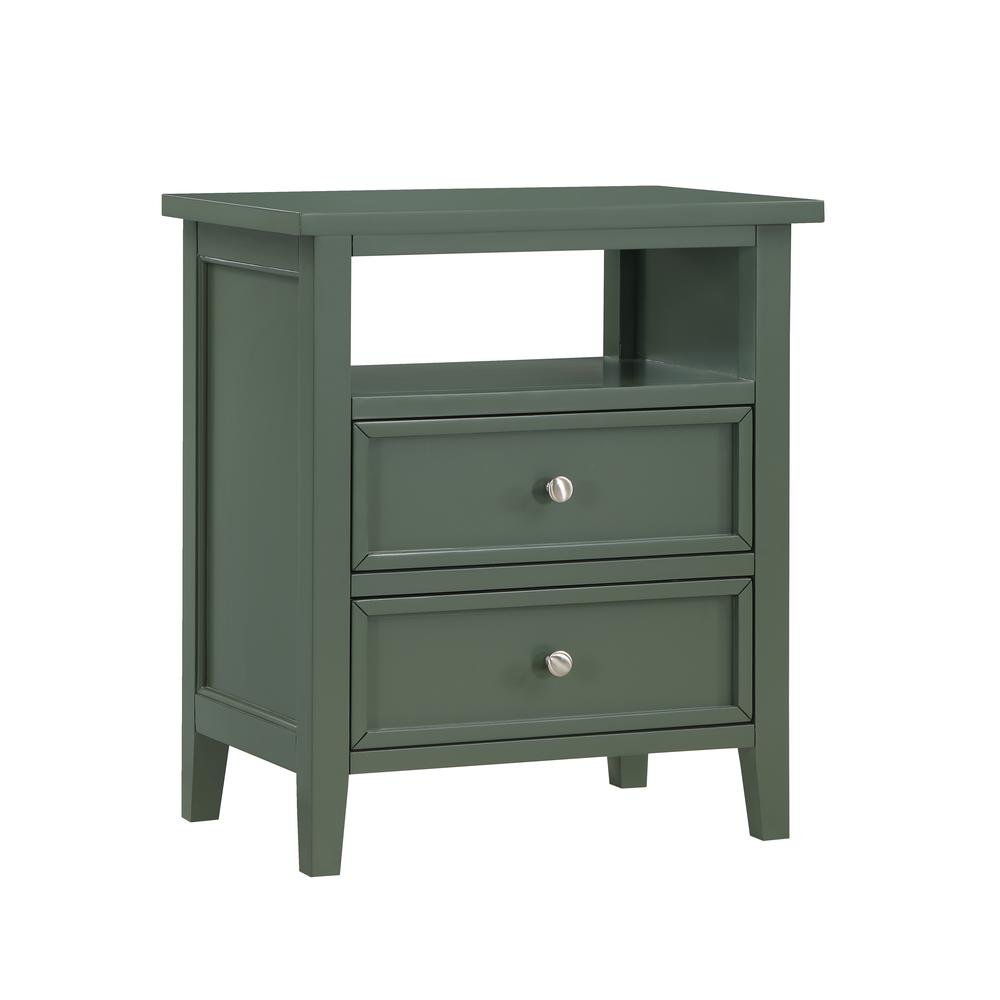 Walker Vintage Green 2 Drawer Nightstand