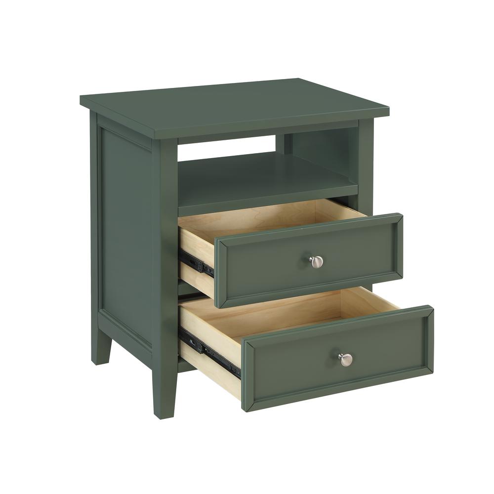 Walker Vintage Green 2 Drawer Nightstand