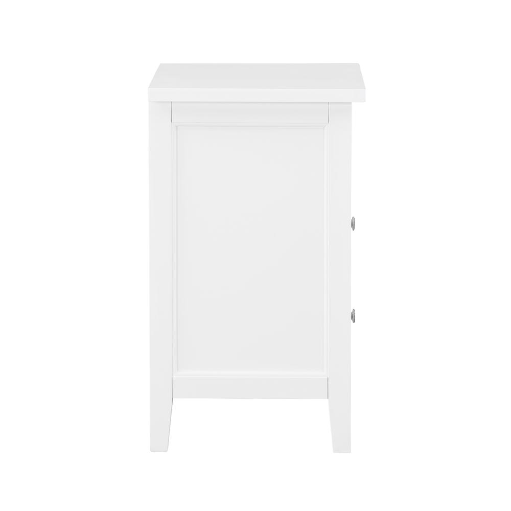 Walker White 2 Drawer Nightstand