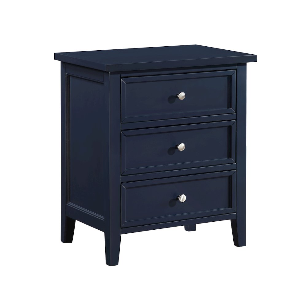 Lennon 3-drawer Nightstand – Midnight Blue